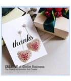 Heart Shape CZ S925 Drop Earrings for Women Fine Jewelry