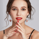 Heart Shape CZ S925 Drop Earrings for Women Fine Jewelry