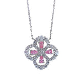 S925 Silver Clover Necklace Retro Short Cross Chain Silver Chain Necklace