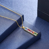 Crystal Strip 925 Silver Zircon Necklace for Women