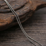 S925 Pure Silver Retro Weave Necklace 1.2mm Thick Small Twist Chain Thai Jewelry