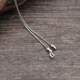 S925 Pure Silver Retro Weave Necklace 1.2mm Thick Small Twist Chain Thai Jewelry