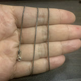 S925 Pure Silver Retro Weave Necklace 1.2mm Thick Small Twist Chain Thai Jewelry