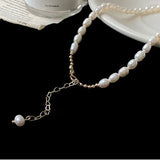 S925 Silver Bell Orchid Pearl Necklace Elegant Women's Collar Chain