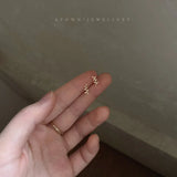 S925 Pure Silver Plate Branch Ear Nail Mini Temperament Leaf Branch Earrings