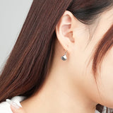 S925 Vintage Style Shell Earrings Personalized Woman Fine Jewelry