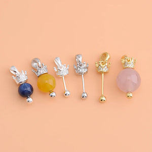 925 Silver Crystal Pearl Pendant Holder Thread