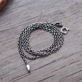 S925 Snake Chain Necklace Hollow Knit Women Bone Classic Male Chain