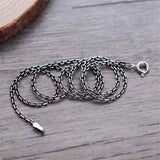 S925 Snake Chain Necklace Hollow Knit Women Bone Classic Male Chain