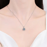 1CT Moissanite Round Pendant Necklace