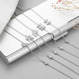 S925 Silver Alphabet Bracelet with Zirconia Initial Letter for Women