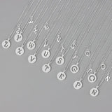 S925 Silver Alphabet Pendant Necklace Punk Style Initial Name Jewelry