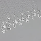 S925 Silver Alphabet Pendant Necklace Punk Style Initial Name Jewelry