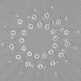 S925 Silver Alphabet Pendant Necklace Punk Style Initial Name Jewelry