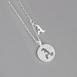 S925 Silver Alphabet Pendant Necklace Punk Style Initial Name Jewelry