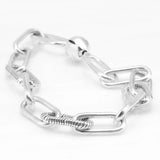 S925 Silver Chain Silver Plated Bracelet Classic Women Jewelry