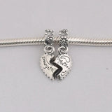 S925 Silver Heart Bead Charm Set for Women Bracelet DIY Jewelry