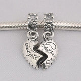 S925 Silver Heart Bead Charm Set for Women Bracelet DIY Jewelry
