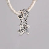 S925 Silver Heart Bead Charm Set for Women Bracelet DIY Jewelry