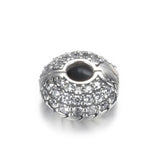 S925 Silver Snake Clip Stoppers Crystal Charm for Bracelet Bangle CZ