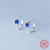 S925 Silver Diamond Star Ear Buckle Girl Heart Lovely Ear Ornaments
