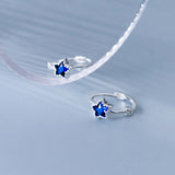 S925 Silver Diamond Star Ear Buckle Girl Heart Lovely Ear Ornaments