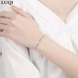 S925 Silver Big Dipper Zircon Moonstone Bracelet HB21