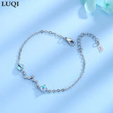S925 Silver Big Dipper Zircon Moonstone Bracelet HB21