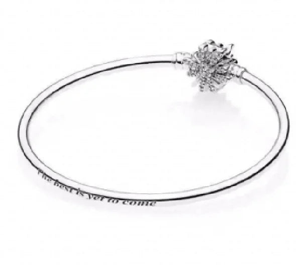 S925 Silver Heart Round Head Bracelet Openable Hand Jewelry