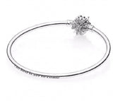 S925 Silver Heart Round Head Bracelet Openable Hand Jewelry