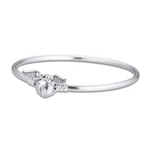 S925 Silver Heart Round Head Bracelet Openable Hand Jewelry