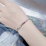 S925 Silver Bracelet Shining Zircon Adjustable Drawstring Bracelet