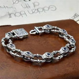 S925 Silver Bracelet Rattan Grass Hand Chain Retro Hip-Hop Domineering Bangle
