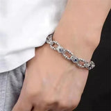 S925 Silver Bracelet Rattan Grass Hand Chain Retro Hip-Hop Domineering Bangle
