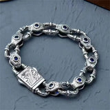 S925 Silver Bracelet Rattan Grass Hand Chain Retro Hip-Hop Domineering Bangle