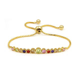 S925 Silver Bracelet Colorful Zircon Drawstring Bracelet Women Jewelry