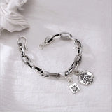 S925 Silver Men's Angel Wing Chain Bracelet