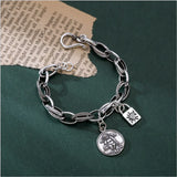 S925 Silver Men's Angel Wing Chain Bracelet