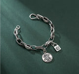 S925 Silver Men's Angel Wing Chain Bracelet