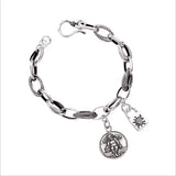 S925 Silver Men's Angel Wing Chain Bracelet