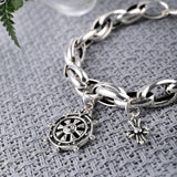 S925 Silver Cross Roulette Bracelet for Women