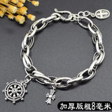 S925 Silver Cross Roulette Bracelet for Women