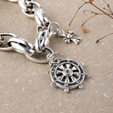 S925 Silver Cross Roulette Bracelet for Women