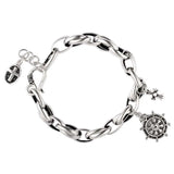 S925 Silver Cross Roulette Bracelet for Women