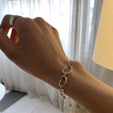 S925 Silver Bracelet Irregular Geometry Creative Minimalist Friendship Gift