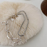 S925 Silver Bracelet Irregular Geometry Creative Minimalist Friendship Gift