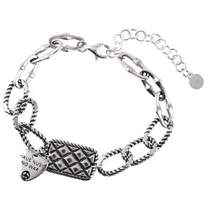 S925 Silver Square Retro Bracelet for Women