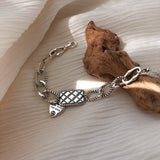 S925 Silver Square Retro Bracelet for Women