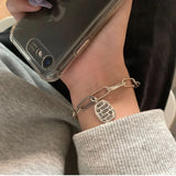 S925 Silver Women's English Letter Bracelet Minimalist Style Jewelry