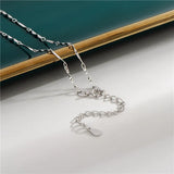 S925 Silver Chain Cross Water Wave Box Snake Bone Baby's Breath Necklace